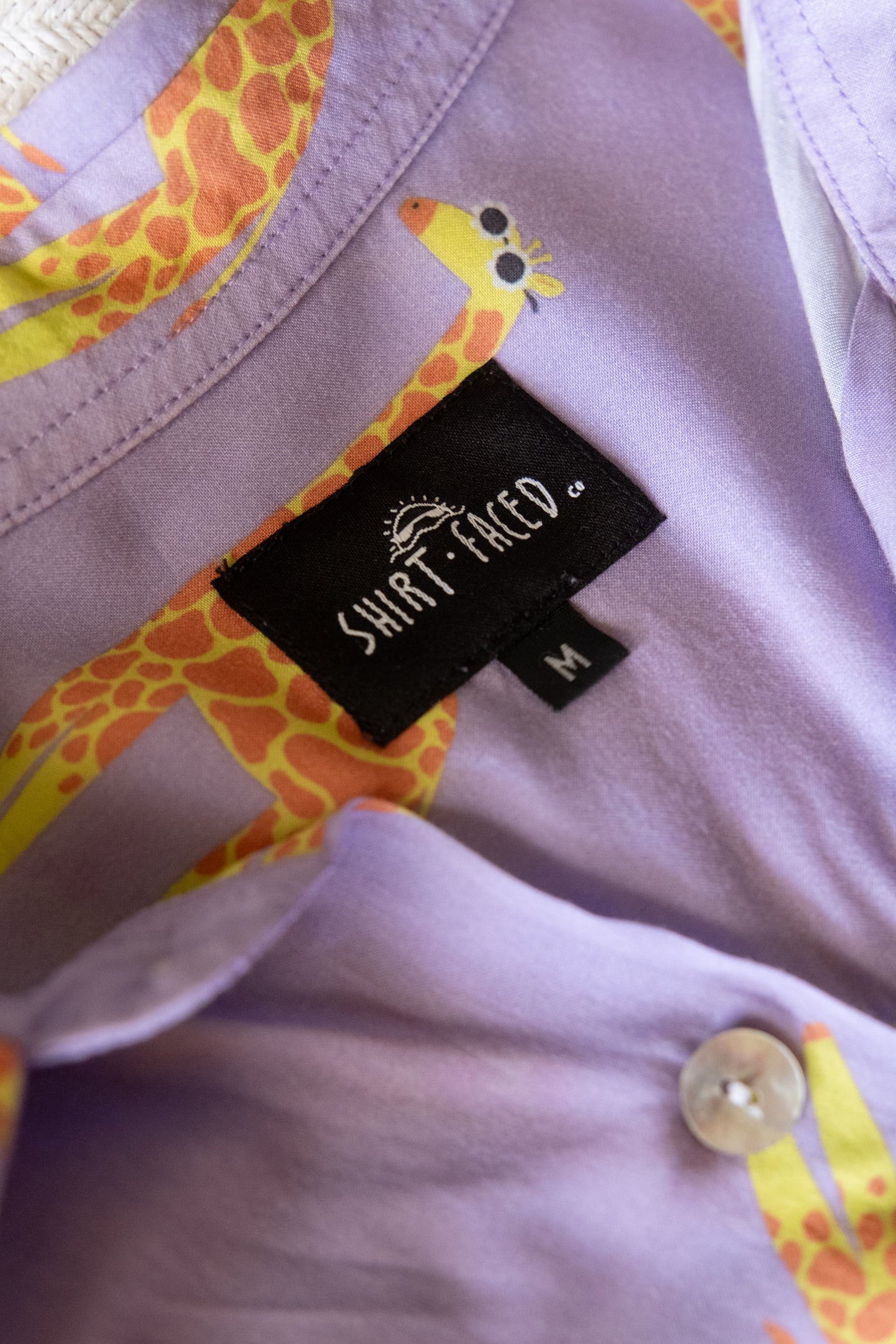 Relaxed Button Up Shirt-Giraffe