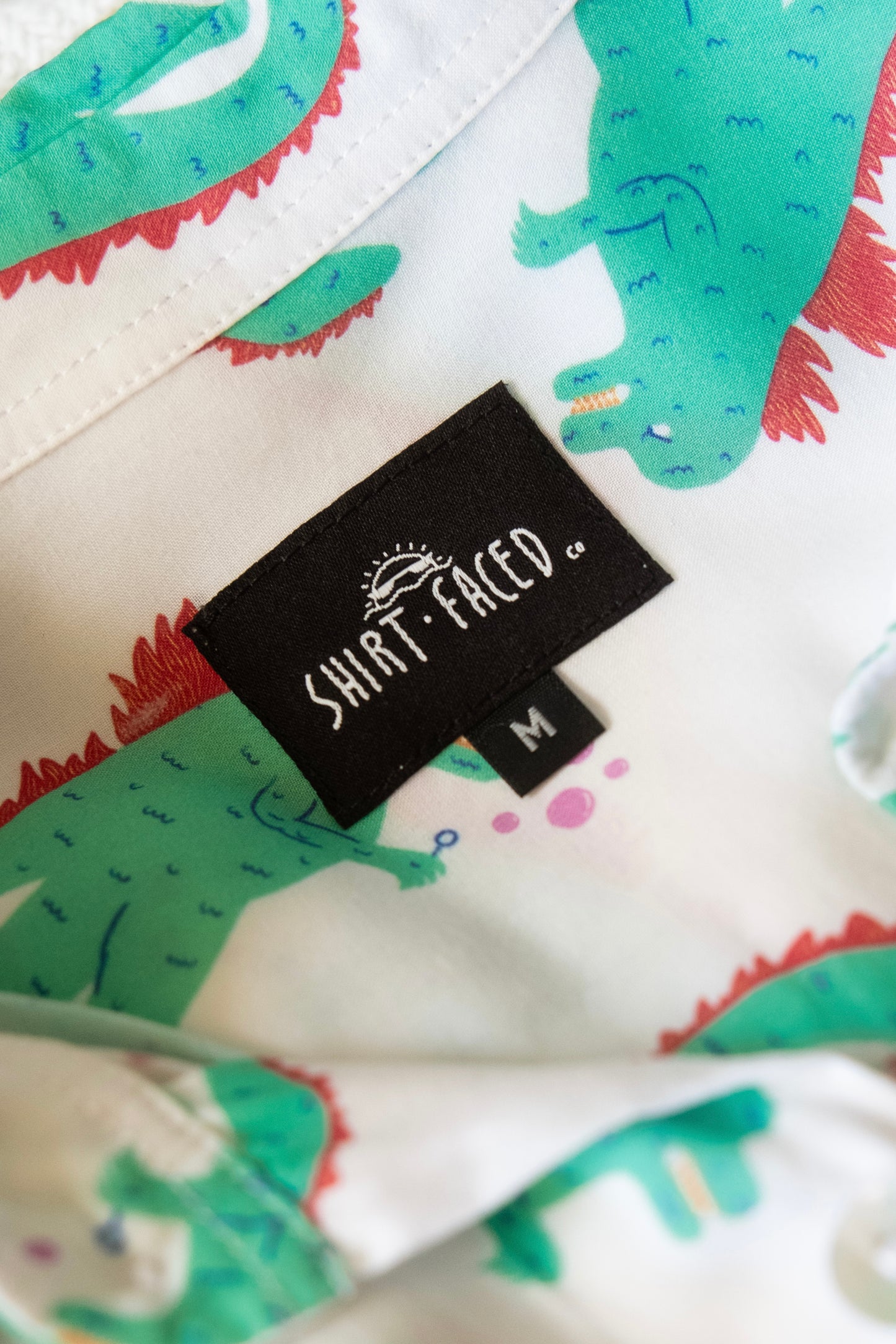 Relaxed Button Up Shirt-Godzilla